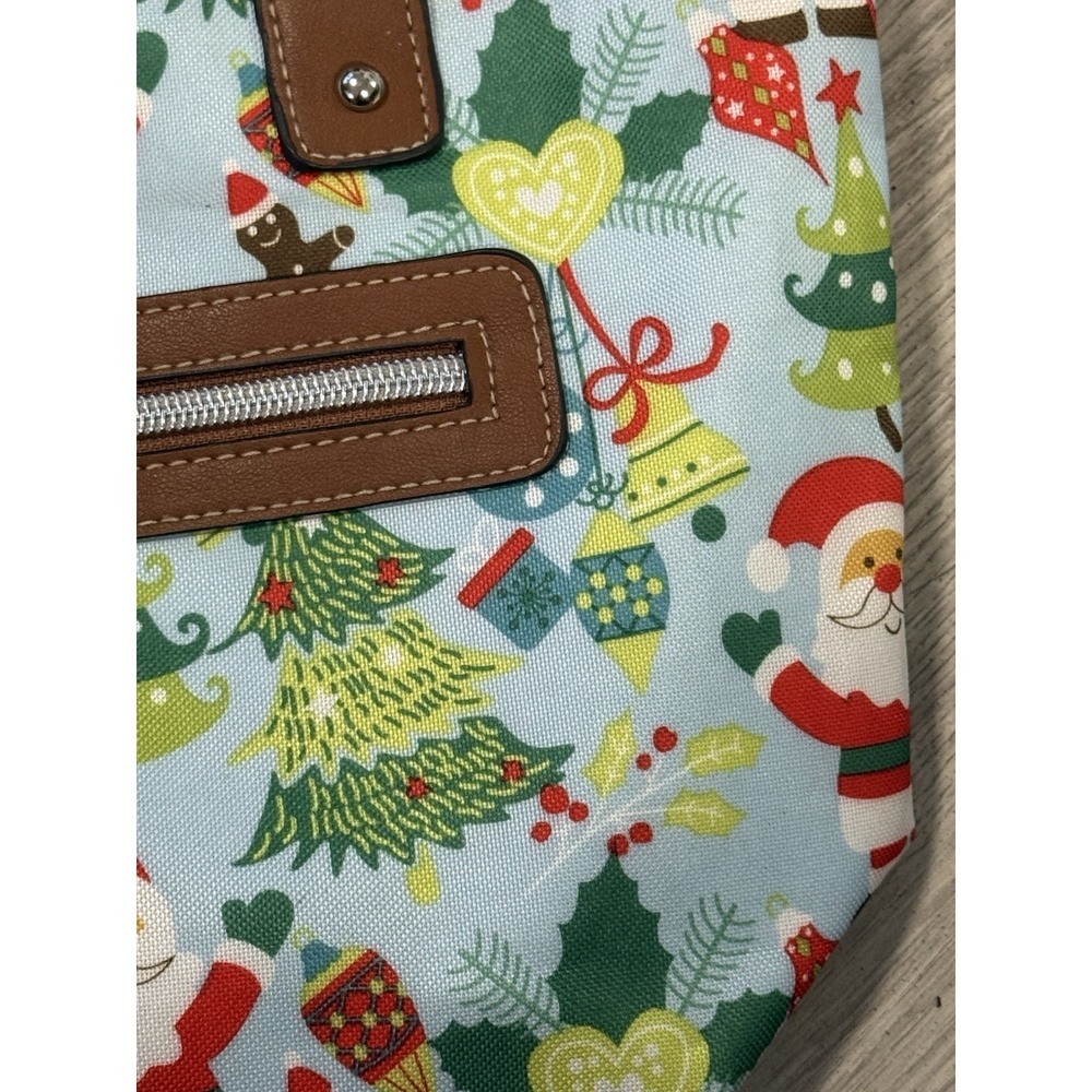 Lily Bloom Christmas Santa Shoulder Bag Purse - Picture 15 of 16